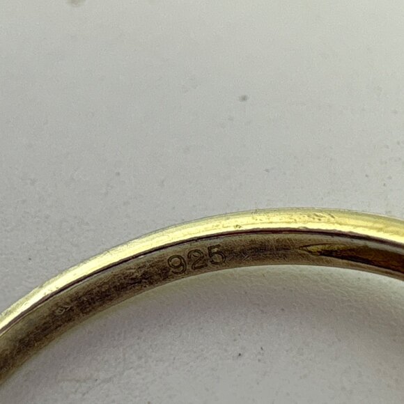 Sterling Silver 925 Cubic Zirconia Three Stone Prong Set Statement Ring Size 7 - Picture 12 of 15